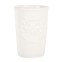 Toothbrush Holder White Ø 8x12 cm