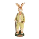 Décoration Lapin Marron Vert 11x11x32 cm