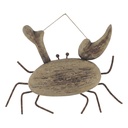 Wanddeko Krabbe Braun 28x4x36 cm